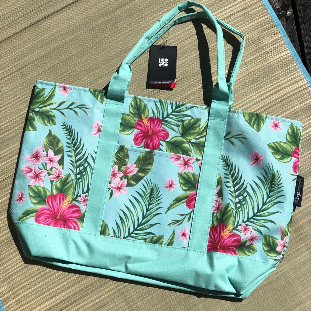 Large insulated Beach or Shopping Tote Bag